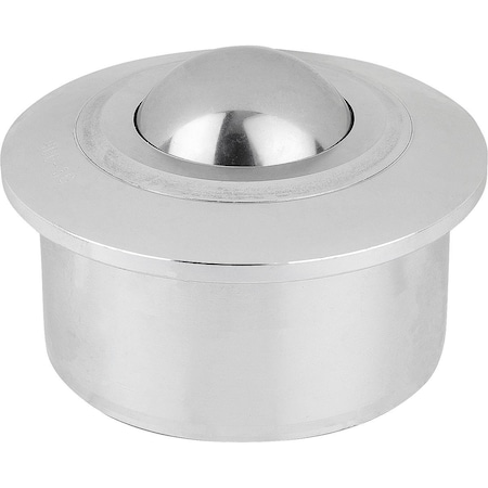 Kipp Ball Transfer Unit Housing, Form:B Steel, Solid Version, Comp:Steel K0763.160